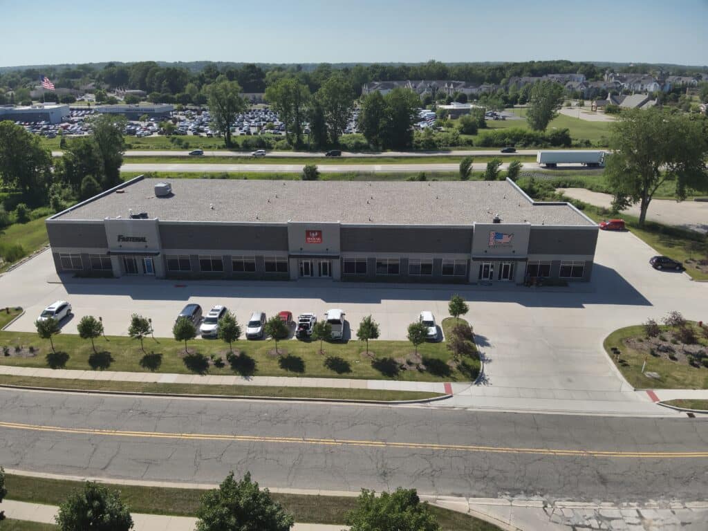 Multi tenant industrial building developed by Kemp in Fenton Michigan