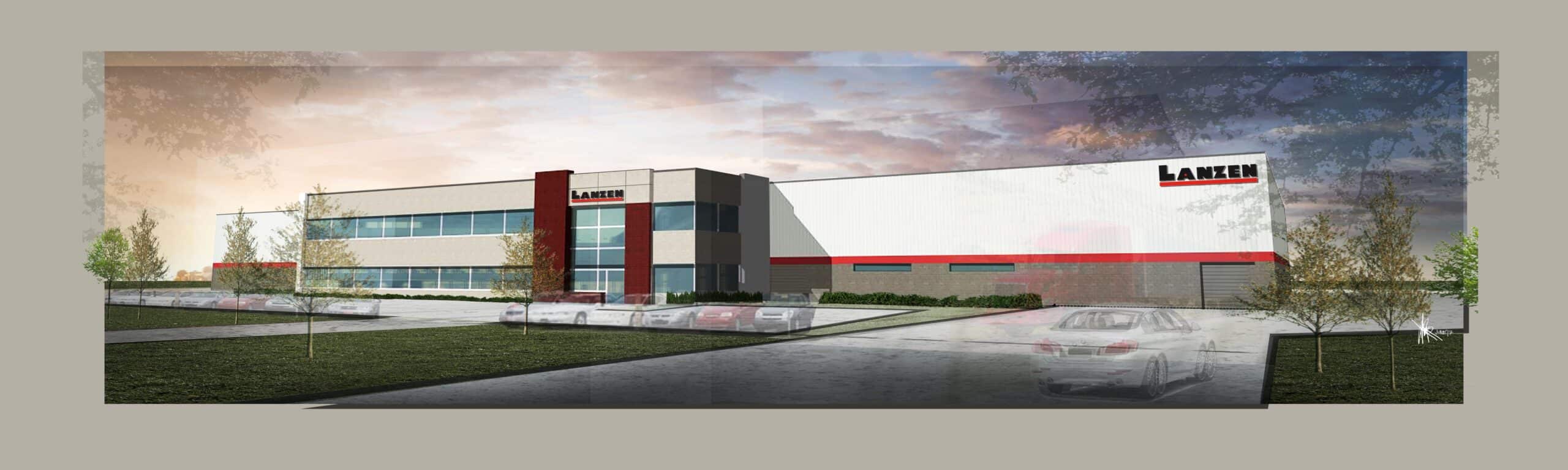 Lanzen industrial building constructed by Kemp in Romeo Michigan